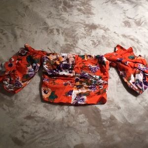 Off shoulder crop top